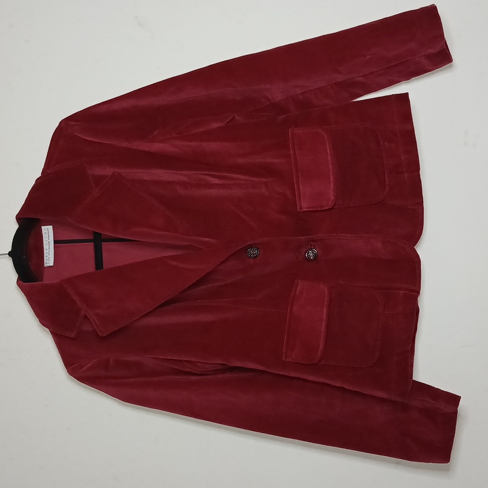 First Issue Liz Claiborne Red corduroy Blazer jacket Size‎ Medium
